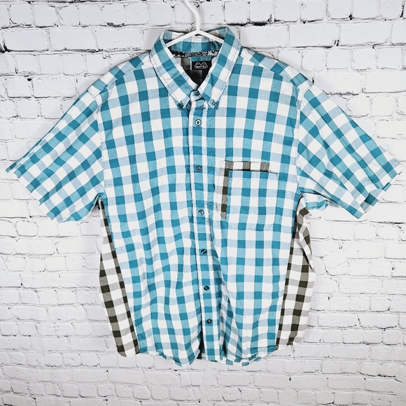 NIKE 6.0 | plaid button down short sleeve shirt - Picture 1 of 6